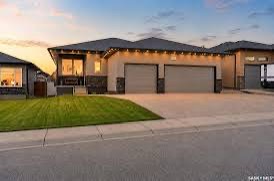 Executive home in Sunningdale, Moose Jaw at sunset